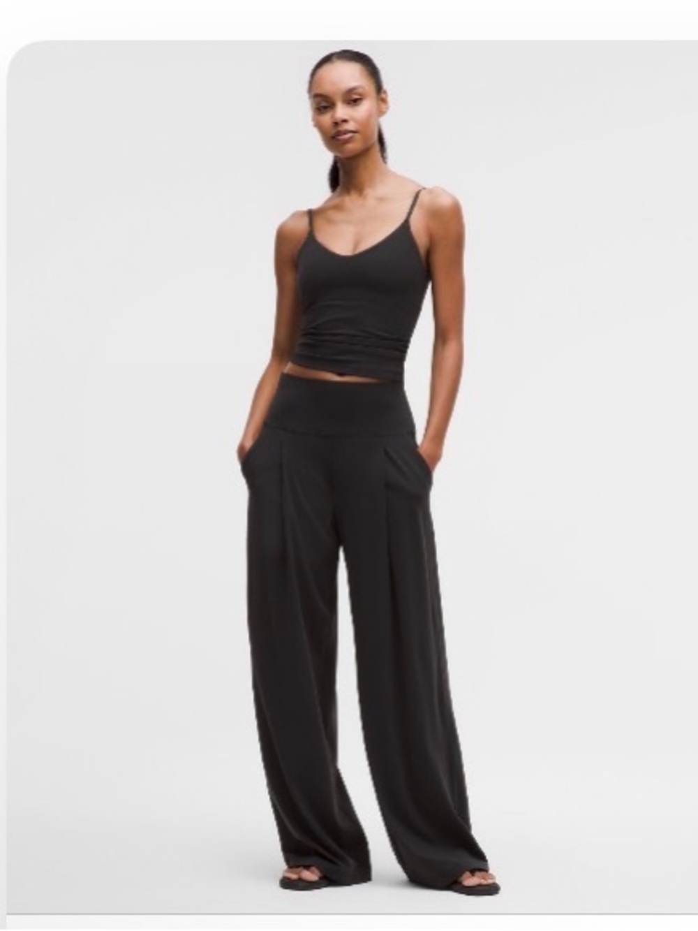 lululemon athletica Wide Leg Pants in Black